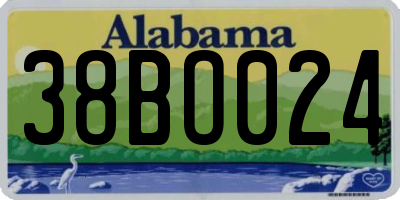 AL license plate 38BO024