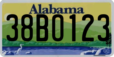 AL license plate 38BO123