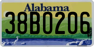 AL license plate 38BO206