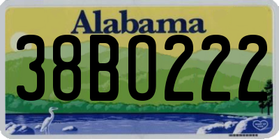 AL license plate 38BO222