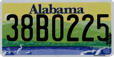 AL license plate 38BO225