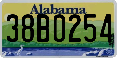 AL license plate 38BO254