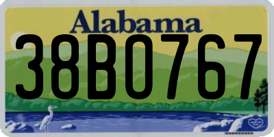AL license plate 38BO767