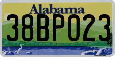 AL license plate 38BP023