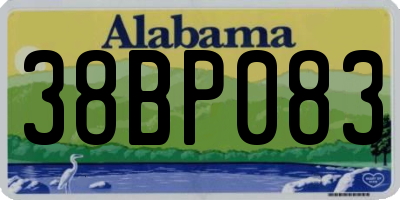 AL license plate 38BP083