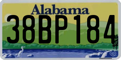 AL license plate 38BP184
