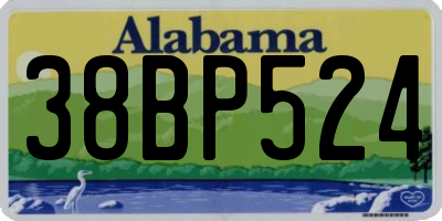 AL license plate 38BP524