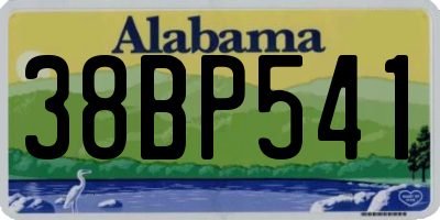 AL license plate 38BP541