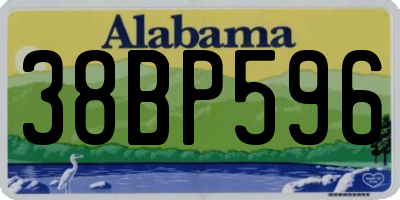 AL license plate 38BP596