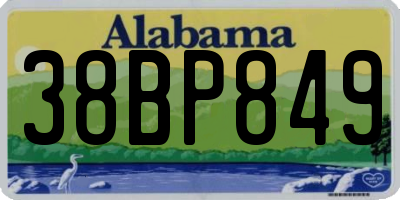 AL license plate 38BP849