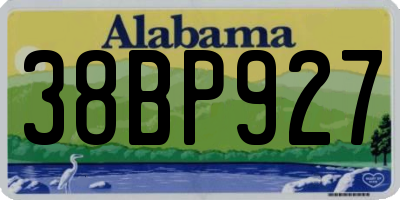 AL license plate 38BP927