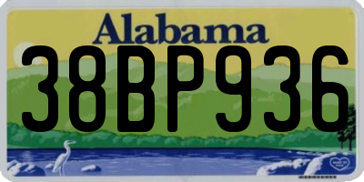 AL license plate 38BP936