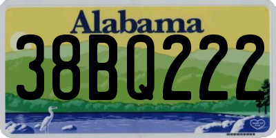 AL license plate 38BQ222