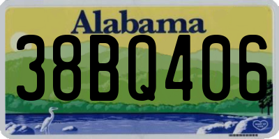 AL license plate 38BQ406