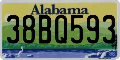 AL license plate 38BQ593