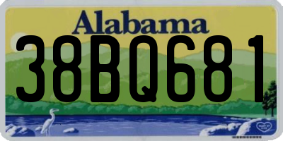 AL license plate 38BQ681