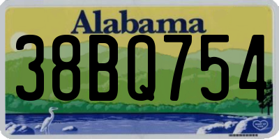 AL license plate 38BQ754