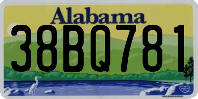 AL license plate 38BQ781