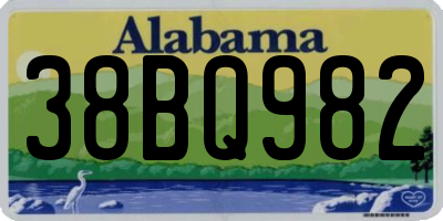 AL license plate 38BQ982