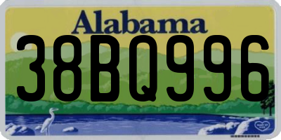 AL license plate 38BQ996