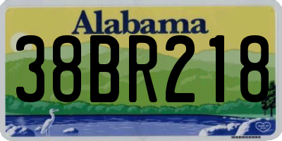AL license plate 38BR218