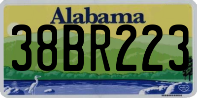AL license plate 38BR223