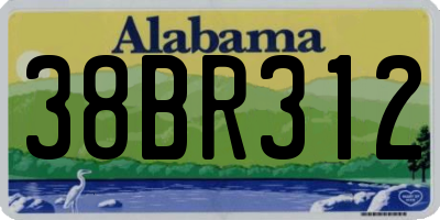 AL license plate 38BR312