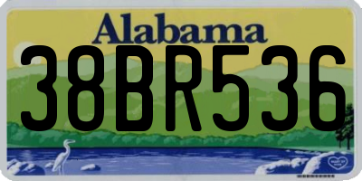 AL license plate 38BR536