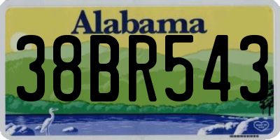 AL license plate 38BR543