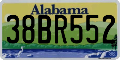 AL license plate 38BR552