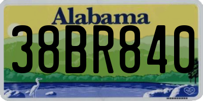 AL license plate 38BR840
