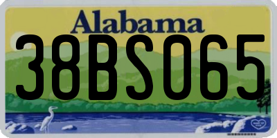 AL license plate 38BS065
