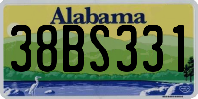 AL license plate 38BS331