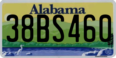 AL license plate 38BS460
