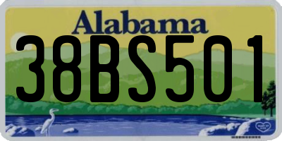 AL license plate 38BS501