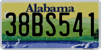AL license plate 38BS541