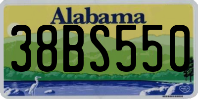AL license plate 38BS550