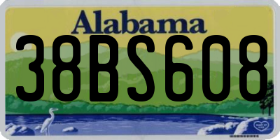 AL license plate 38BS608