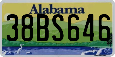 AL license plate 38BS646