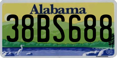 AL license plate 38BS688