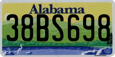 AL license plate 38BS698
