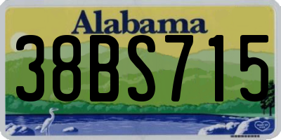 AL license plate 38BS715