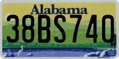 AL license plate 38BS740
