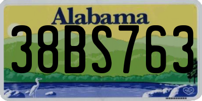 AL license plate 38BS763