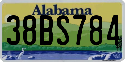 AL license plate 38BS784