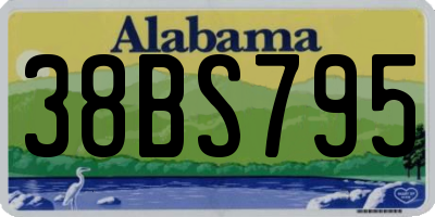 AL license plate 38BS795