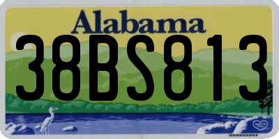 AL license plate 38BS813