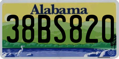 AL license plate 38BS820