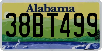 AL license plate 38BT499