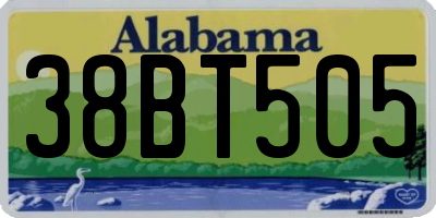 AL license plate 38BT505
